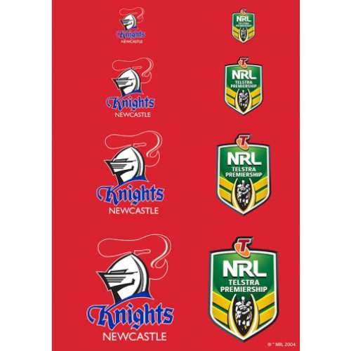 Knights NRL Logo Icing Sheet - Click Image to Close